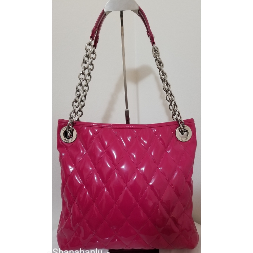 COACH F19830 Poppy Quilted Liquid Gloss Hot Pink - Picture 5 of 10